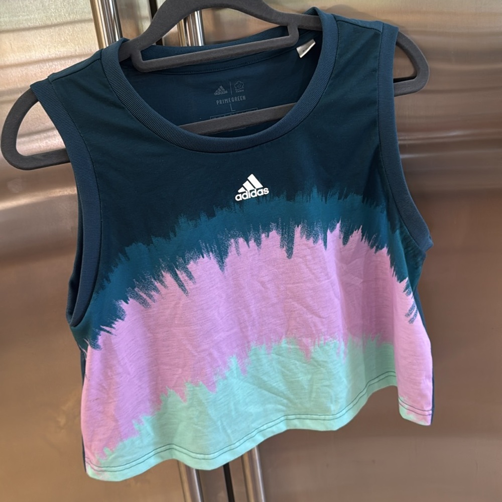 Adidas x Farm Rio Multicolor Tie-Dye Crop Top